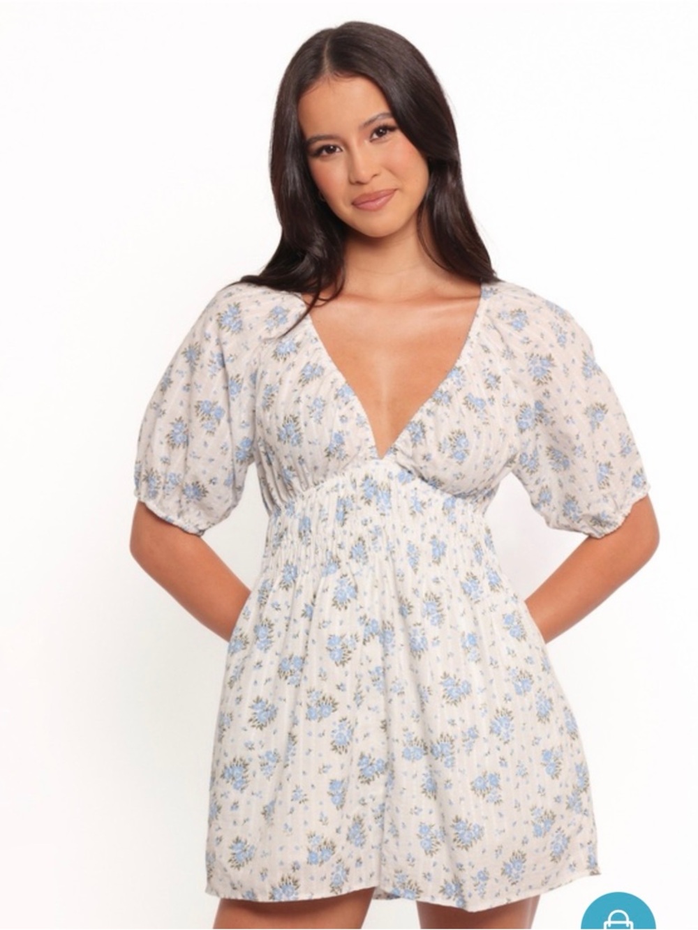 Ashio Playsuit - Blue Floral